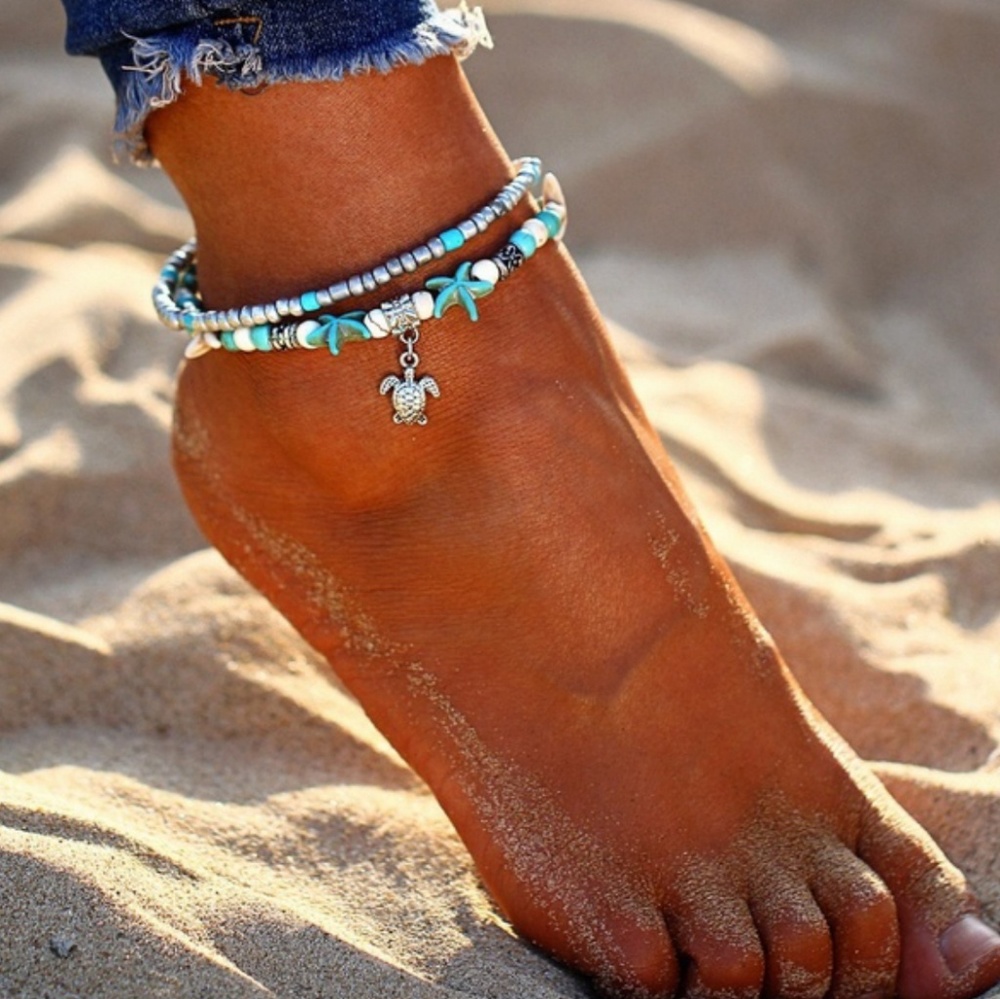 TURTLE CHARM ANKLET.  NEW - Picture 2 of 4
